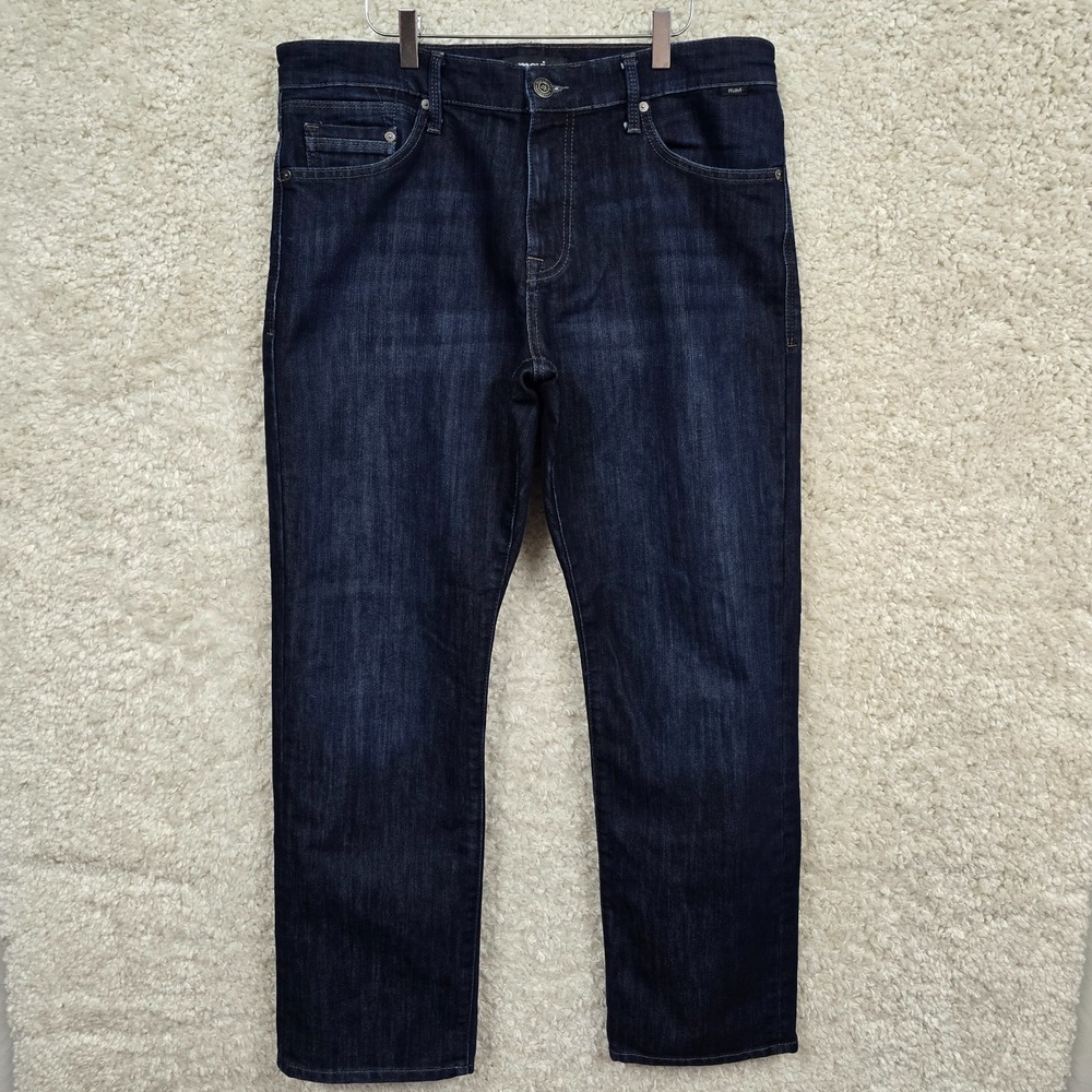 Mavi Matt Jeans Men's 34x32 Dark Blue Relaxed Straight Denim